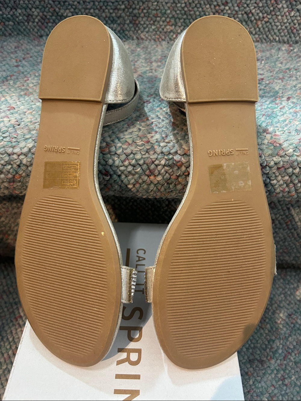 Call It Spring Silver Rhinestone Ankle-Strap Sandals - Picture 3 of 11